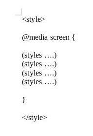 Media screen tag.