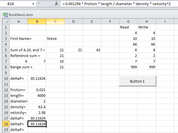 Screenshot for Excel data.