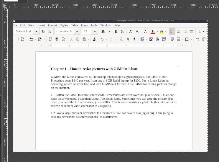 GIMP export an image
