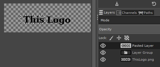 Create a new layer in GIMP