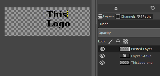Move a layer in GIMP