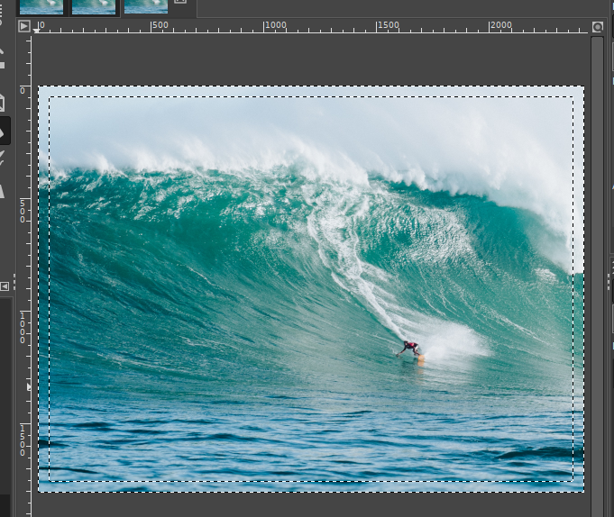 Select for border using GIMP