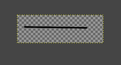 Changing a line with paintbrush tool in GIMP