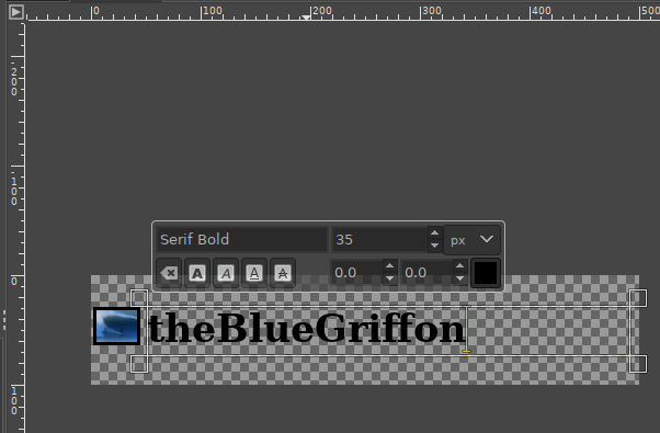 Create text box in GIMP