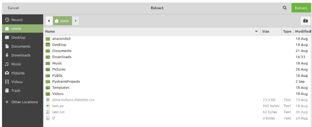 Navigate Ubuntu explorer screen