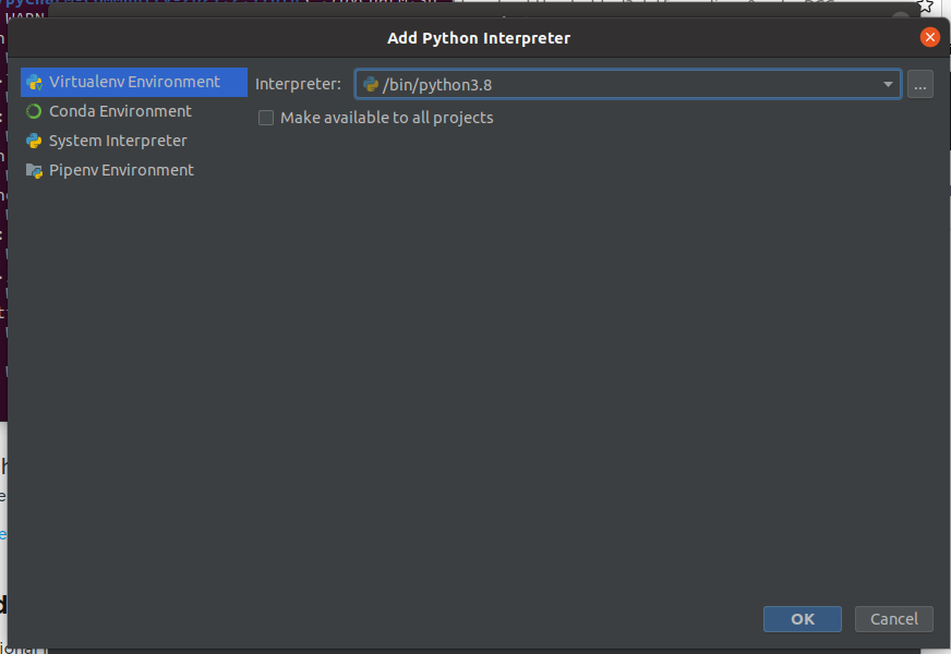 Add Python Interpreter.